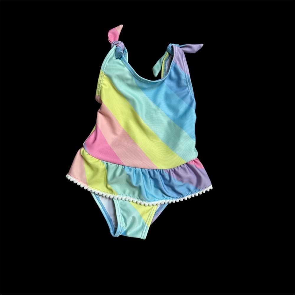 Moki Sea Baby Girl Ruffles Swimsuit UPF 50+ - Picture 3 of 6